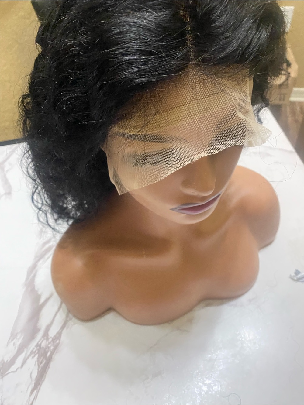 Black Lace Front Human Hair Wig - Natural Black
